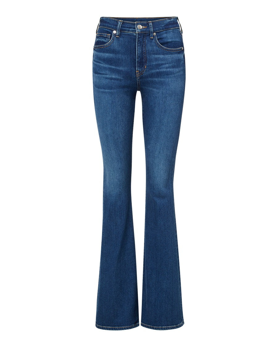 Beverly High Rise Skinny Flare in Bright Blue