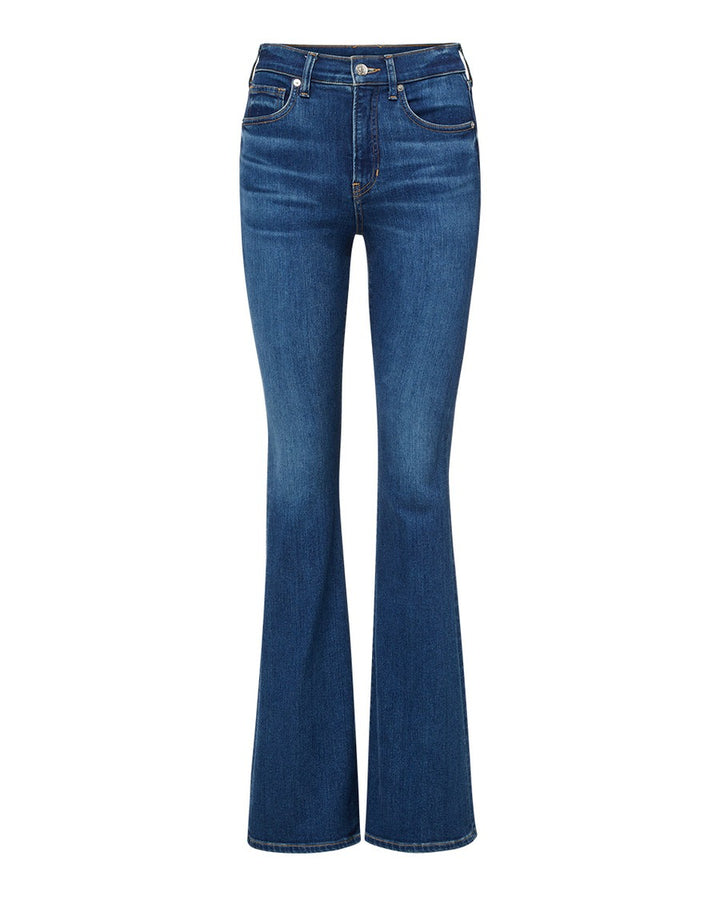 Beverly High Rise Skinny Flare in Bright Blue