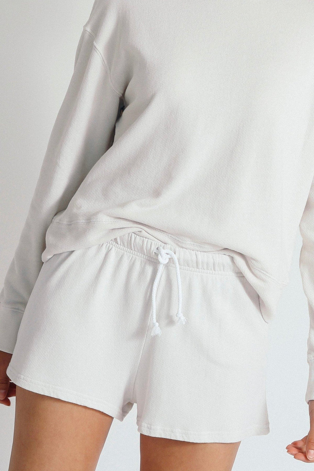 French Terry Sweat Shorts in Sugar